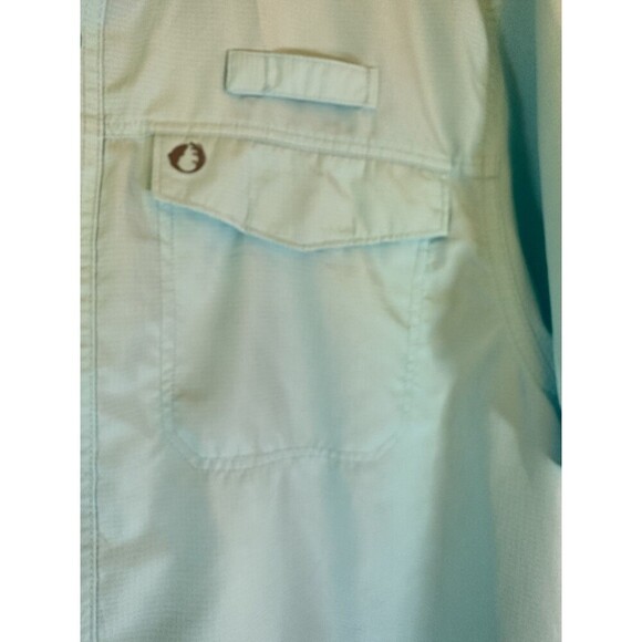 The American Outdoorsman Shirt XL Blue Button Up Short Sleeve Vented Fishing - Picture 7 of 10